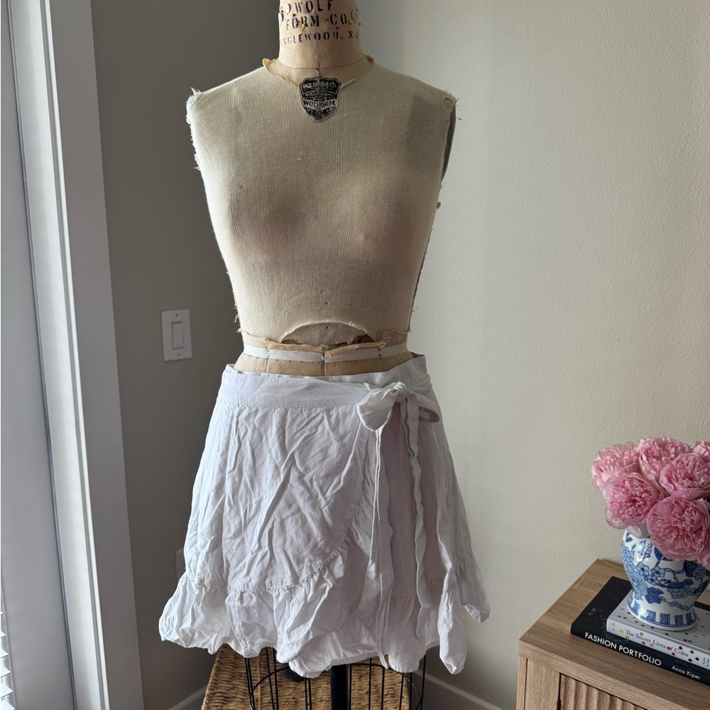 Aerie White Wrap Skirt